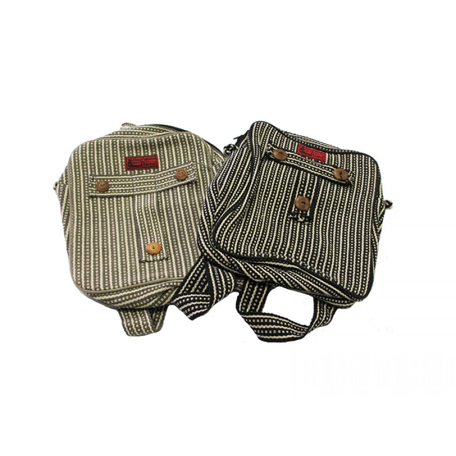 Streaked 100% Cotton Handmade Strong and Sturdy Backpack …
